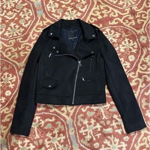 Banana Republic black motorcycle jacket